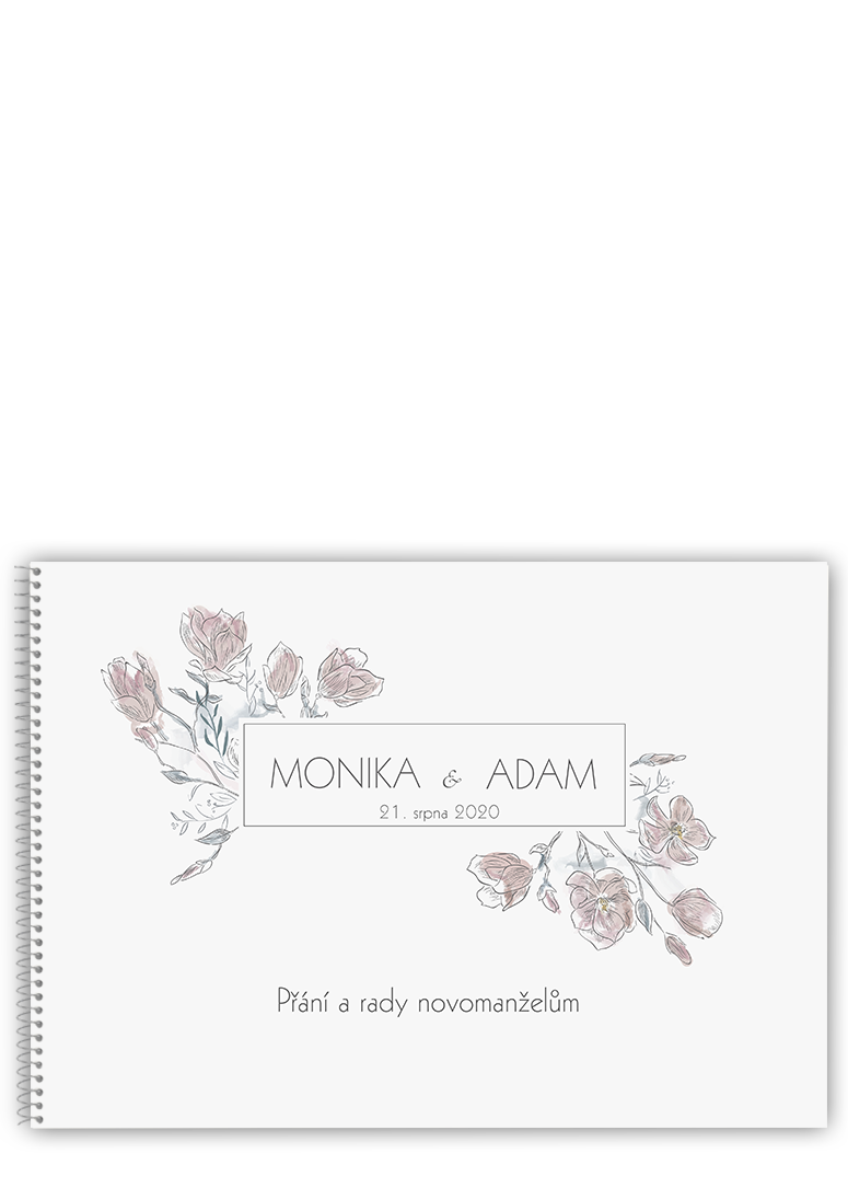 Svatební kniha - Abstraktní květy